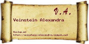 Veinstein Alexandra névjegykártya